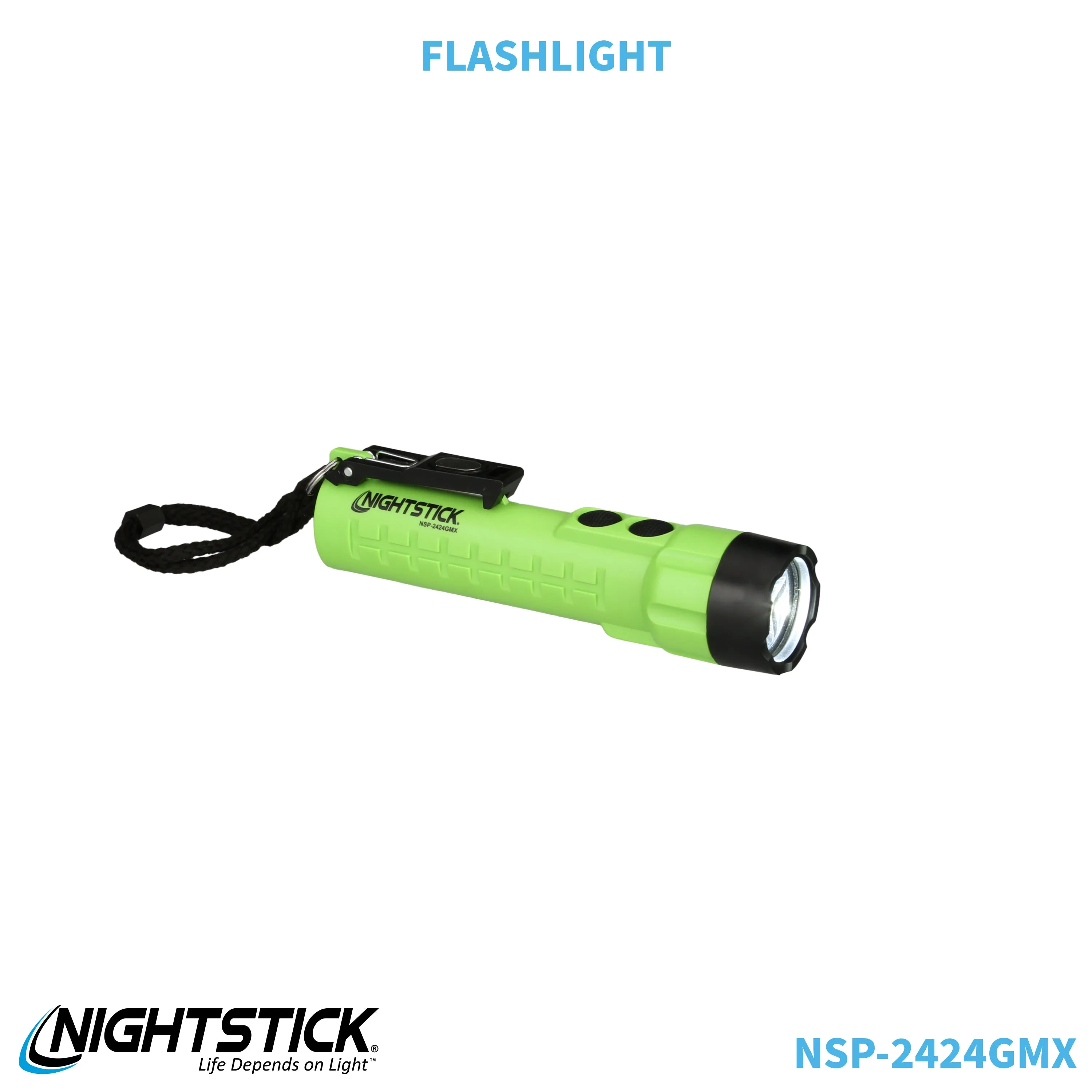 NSP-2424GMX: Dual-Light Flashlight w/Dual Magnets - 3 AA