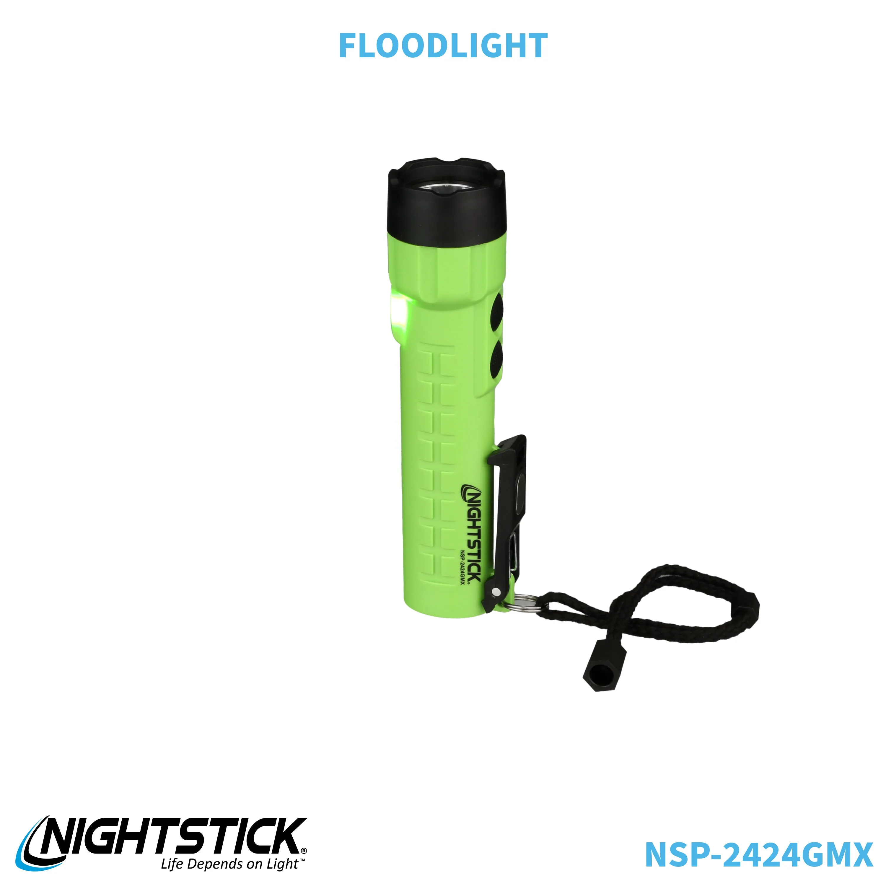 NSP-2424GMX: Dual-Light Flashlight w/Dual Magnets - 3 AA