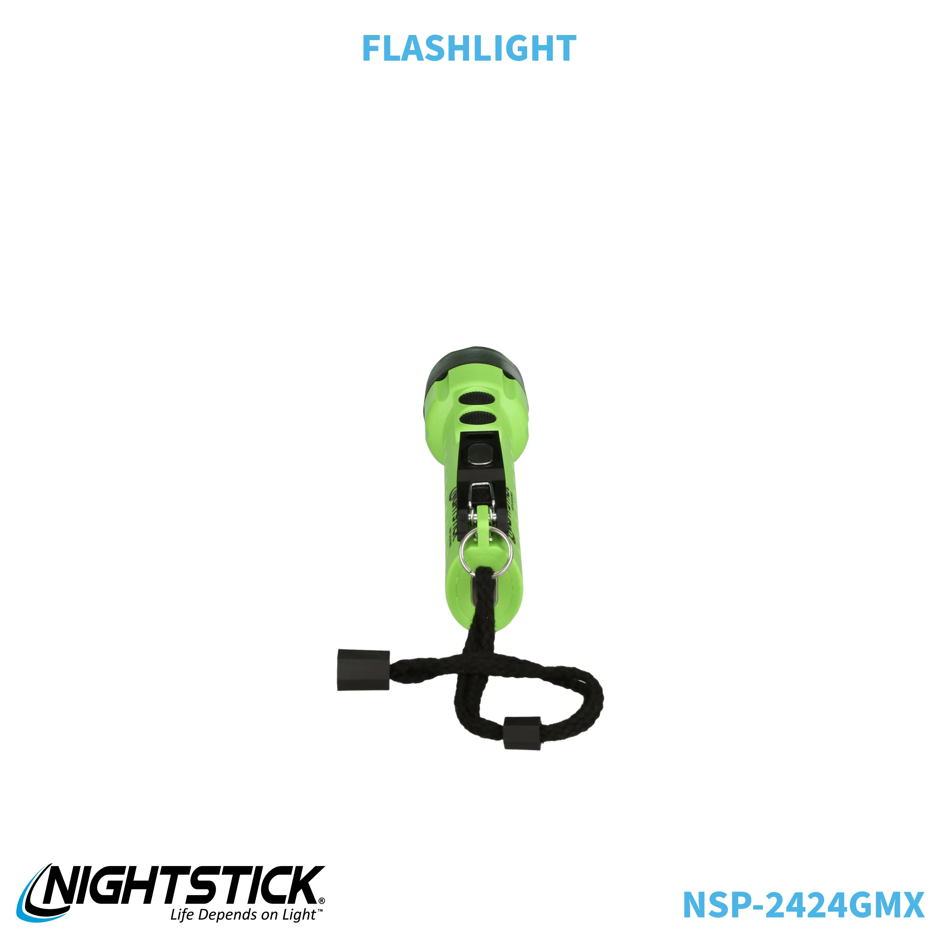 NSP-2424GMX: Dual-Light Flashlight w/Dual Magnets - 3 AA