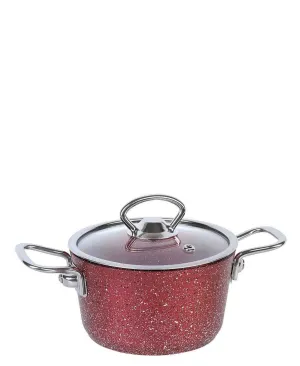 OMS Non Stick 12cm Deep Granite Casserole - Red