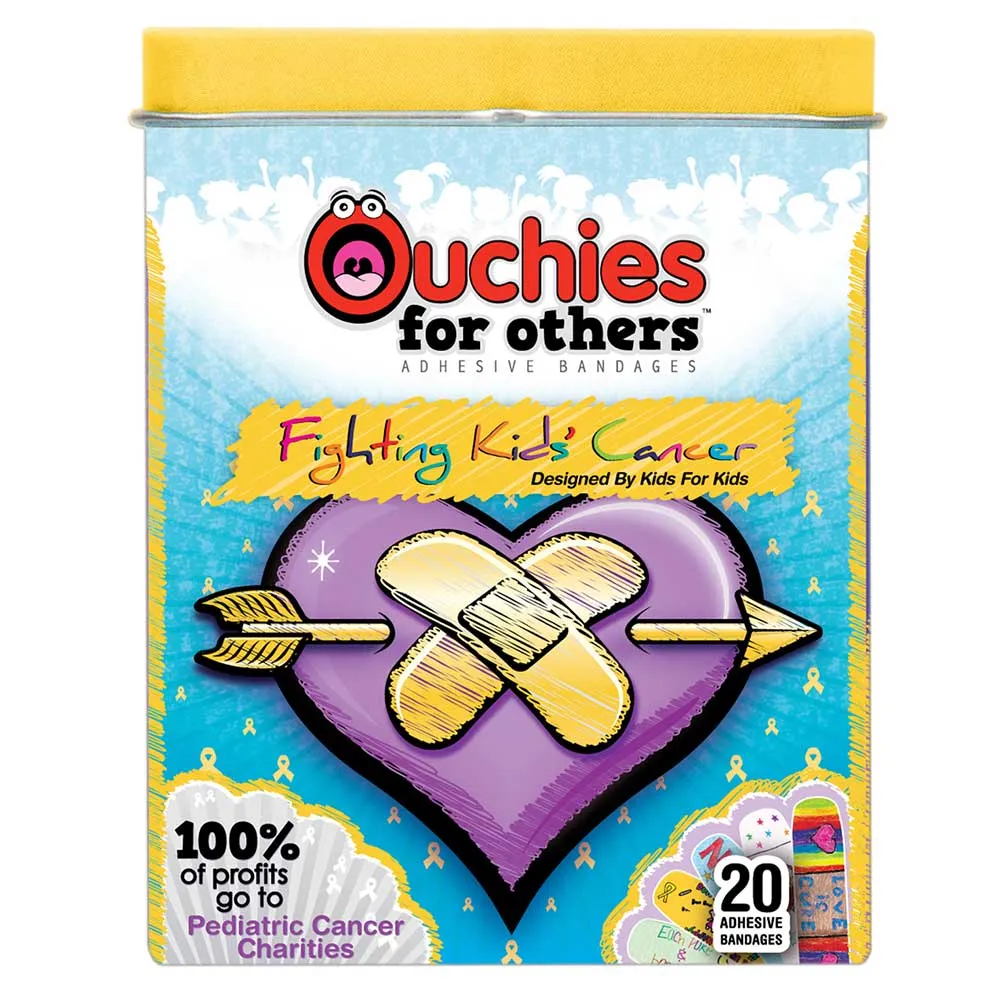 Ouchies "Fight Against Pediatric Cancer" Bandages Box of 20