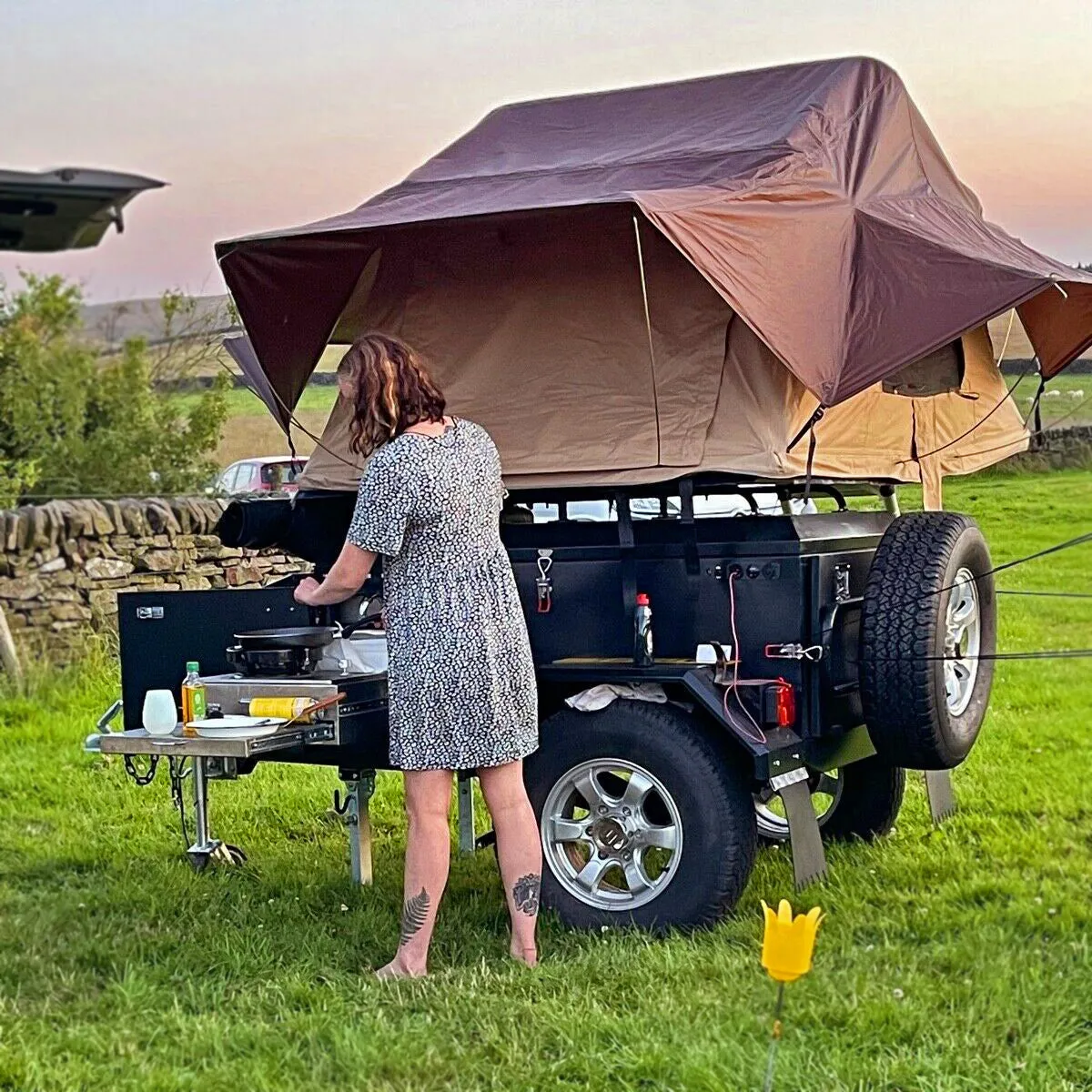 Overlanding Expedition Trailer Tent with Kitchen