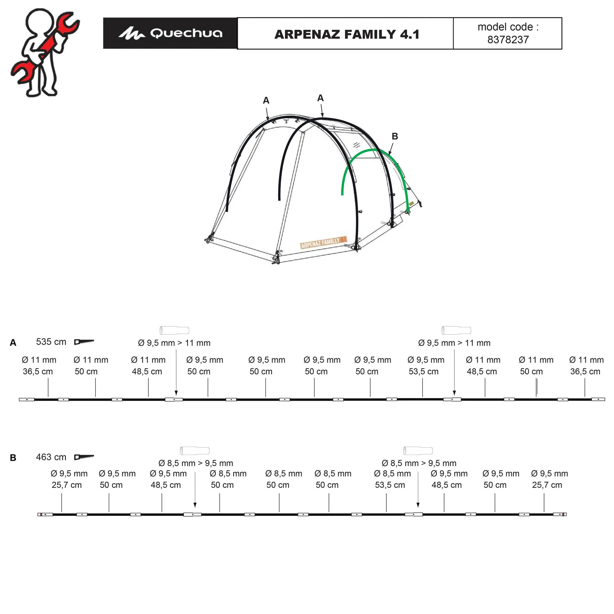 Quechua Arpenaz Family Camping Tent 4 Person *Factory Seconds*