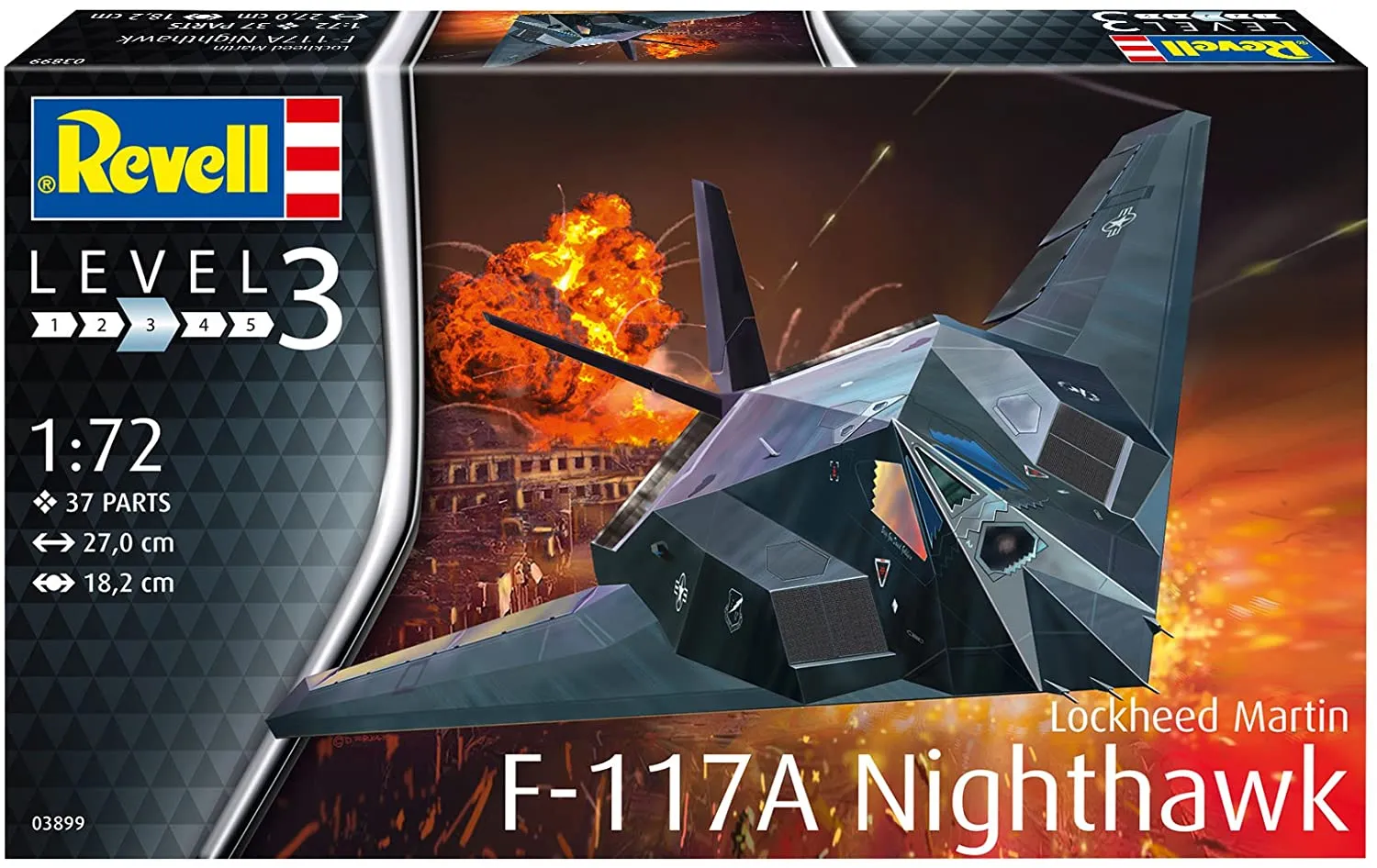 Revell F-117A Nighthawk Stealth Fighter - 1:72 Scale