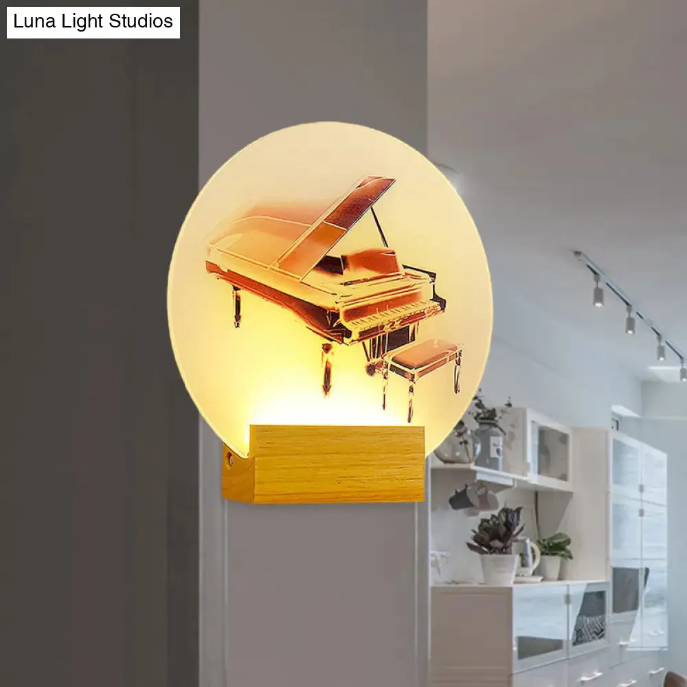 Sleek Acrylic Rounded LED Wall Lamp with Simplicity Style for Bedroom Décor