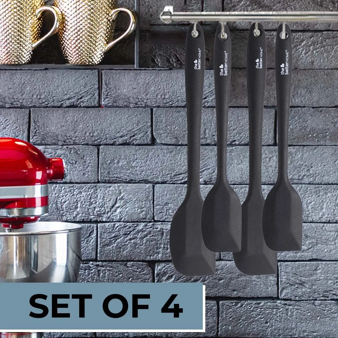 The Better Home Silicon Spatula Set for Non Stick Pans | Heat Resistant, Durable, Flexible Cookware Set | BPA Free & Odourless Non Stick Utensil Set for Cooking (Pack of 4)