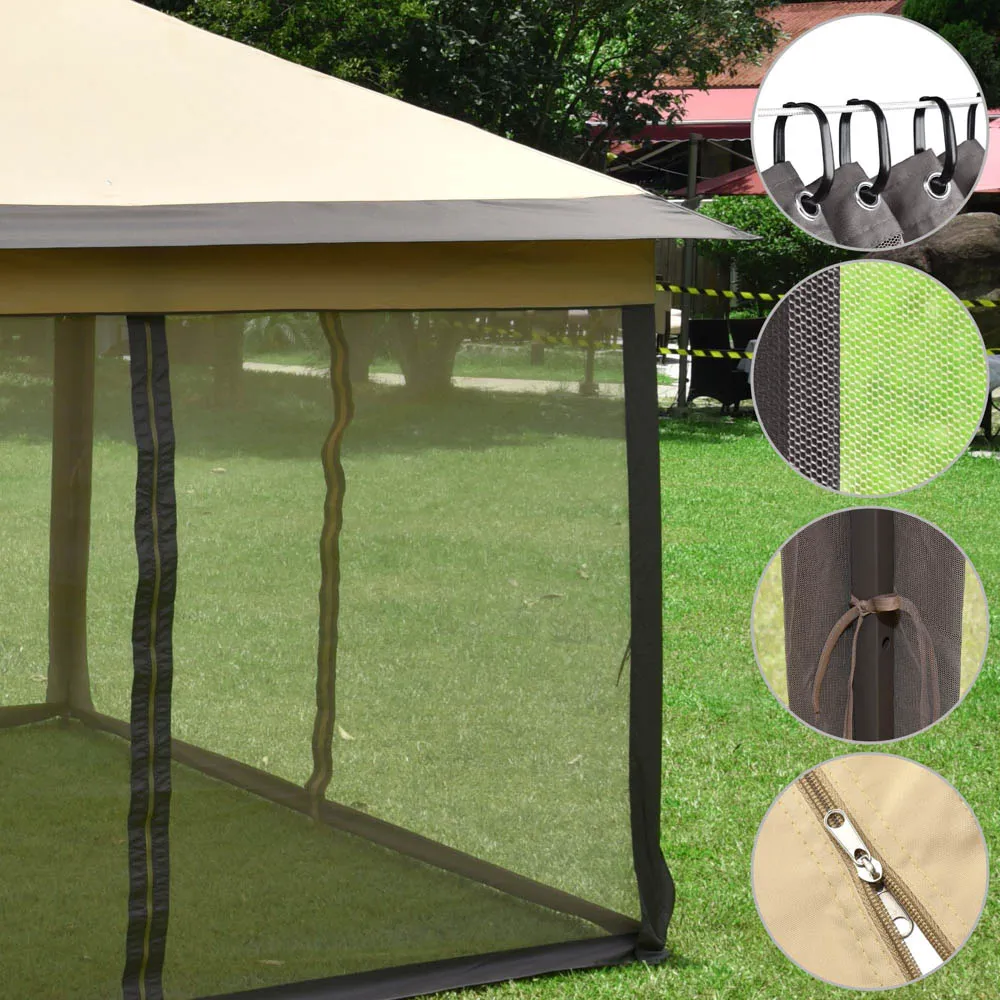 TheLAShop 11x11 ft Pop Up Gazebo with Netting UV30 