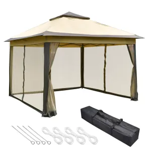 TheLAShop 11x11 ft Pop Up Gazebo with Netting UV30 