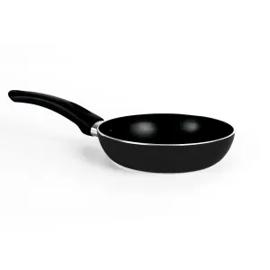 UMAI X SAVYA Home Non Stick Frying Pan | 22 cm | Stove & Induction Cookware | Minimal Oil Cooking | Easy Grip Handle | 3 Layer Non Stick Coating | Non-Toxic & Lightweight | Black Colour