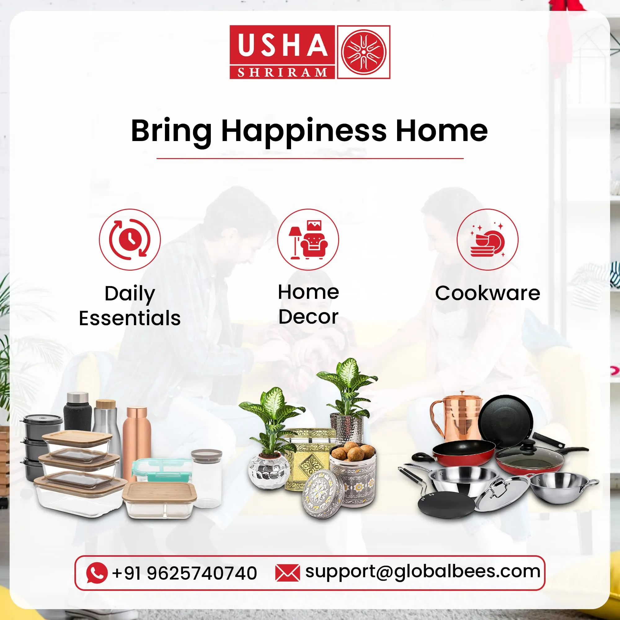 USHA SHRIRAM (25 cm Lunar Haze Non Stick Frying Fry Grill Pan | Saute Pan Gas Cookware | Big Grill Pan | Minimal Oil Cooking | Grill Pan Non Stick | 3 Layer Non Stick Coating | Non-Toxic (Grey)