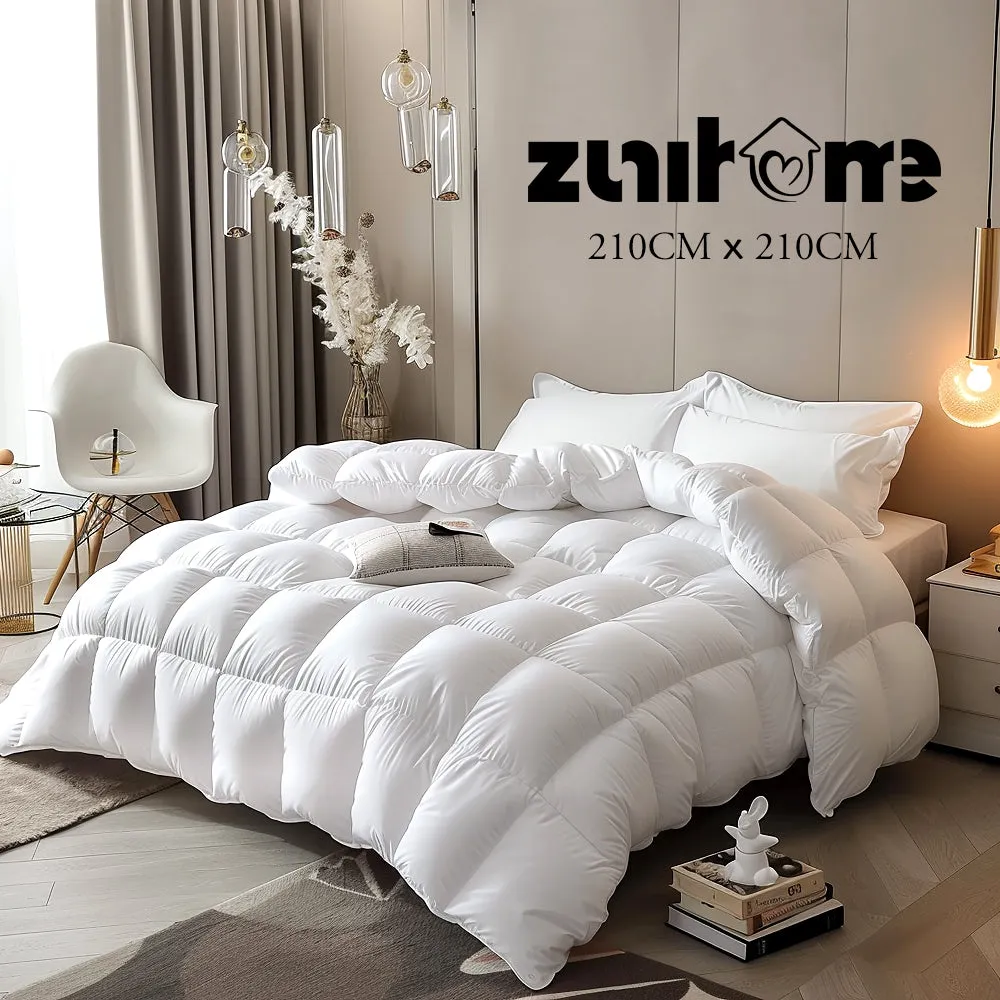 ZUNI Microfiber Quilt 420GSM Duvet Doona Winter Summer Soft Quilt